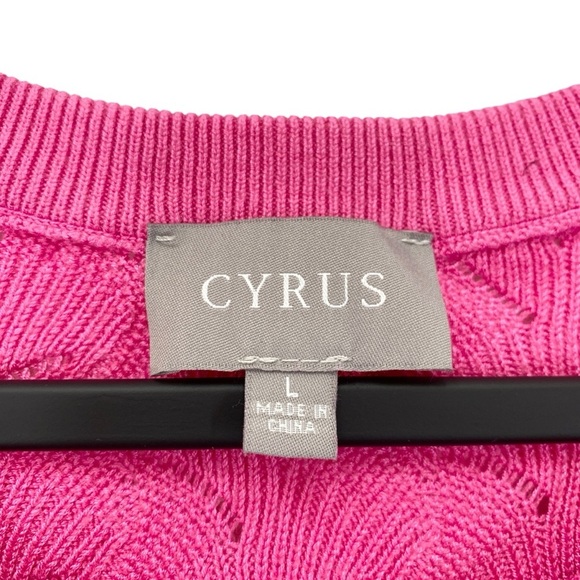 Cyrus Sweater Vest Large Pink Lightweight Pointelle Dopamine Dressing Soft Cozy - Picture 5 of 7